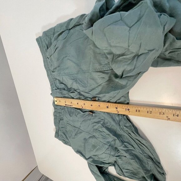 Sundance Womens Drawstring Casual Jogger Pants Green Size S Zipped Hem Mid Rise - Picture 7 of 11